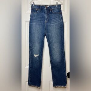 Madewell Perfect Vintage Crop Jean | Size 28 | High Rise Raw Hem Distressed